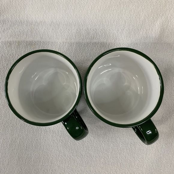 Express Your Elf Mug Green Ceramic Coffee Tea Cocoa Large 2 Pc Set Santa Helper - Picture 6 of 13